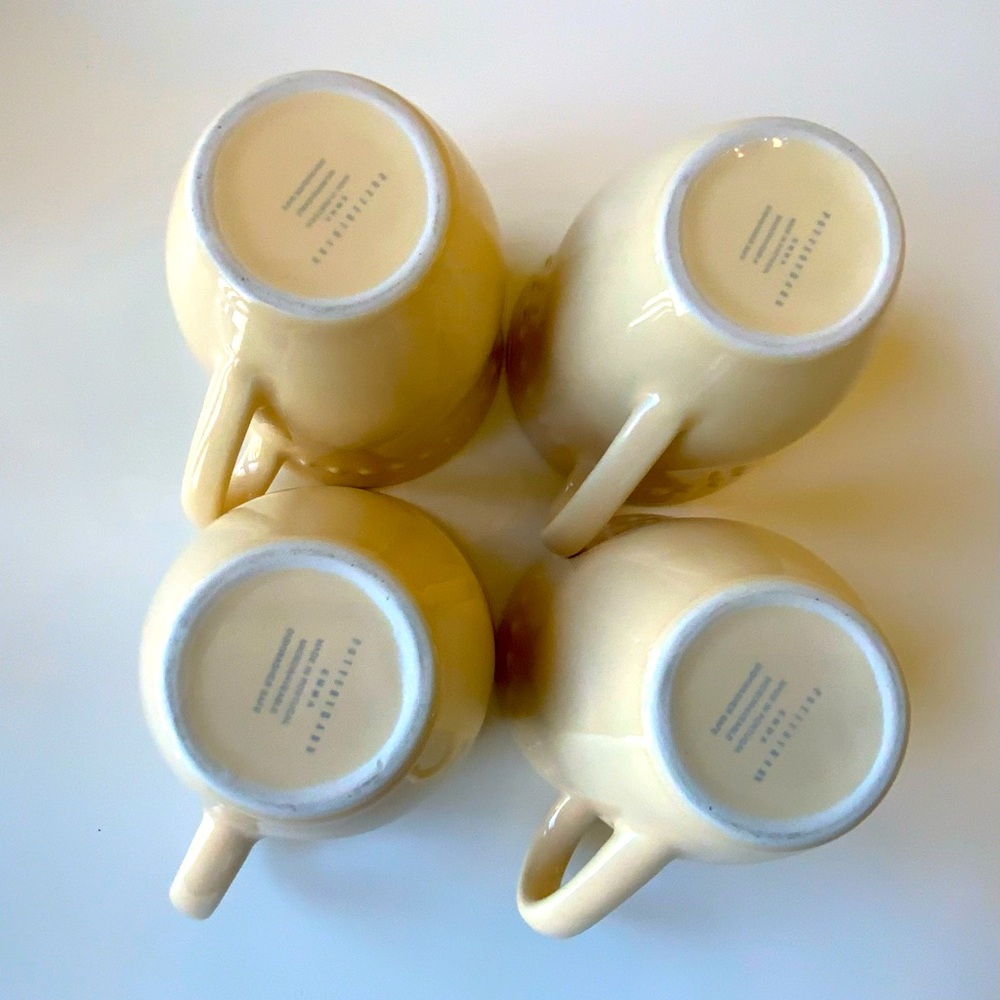 Pottery Barn Emma Yellow 4 Mugs - Picture 3 of 3